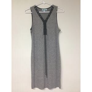 She + Sky Women's Grey and Black‎ Sleeveless Dress Size M